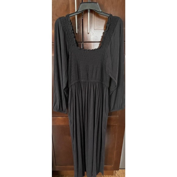 NORDSTROM MOONLIGHT ECO LONG SLEEVE NIGHTGOWN IN BLACK SIZE S TENCEL MODAL - Picture 5 of 7